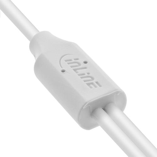 Preview: 2-in-1 Y-Ladekabel USB-A auf 2x USB-C, max. 25W, weiß